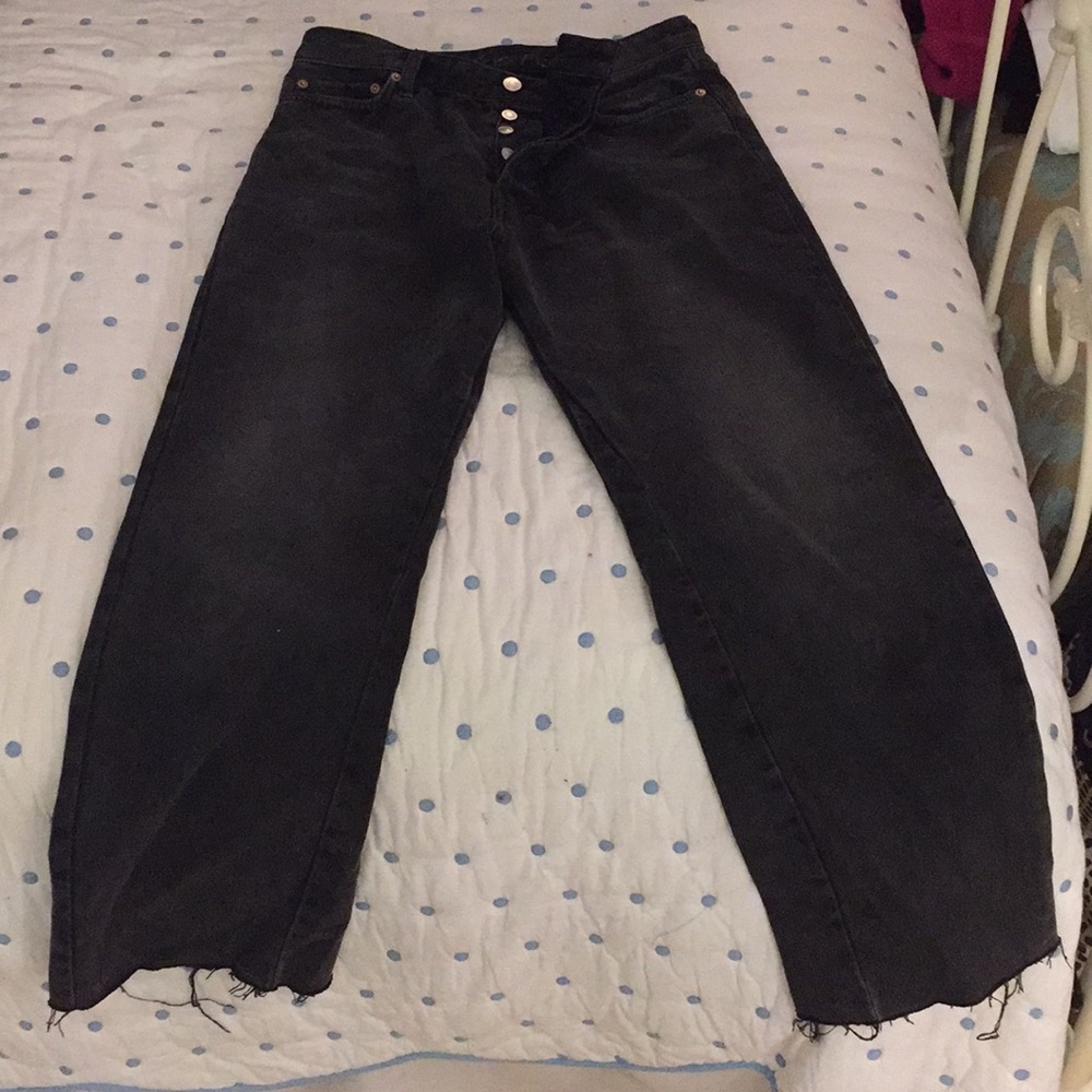 Grey slight crop flare Free People Jeans